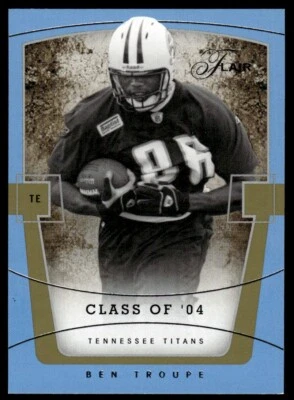 2004 Flair Ben Troupe Rookie 417/799 Tennessee Titans #72 R27 - Image 1 of 2