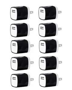 Lot USB Wall Charger Power Adapter AC Home US Plug iPhone Samsung LG kindle BLK - Picture 1 of 2