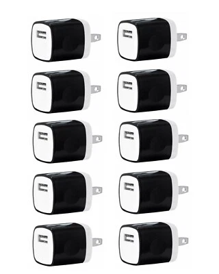 Lot USB Wall Charger Power Adapter AC Home US Plug iPhone Samsung LG kindle BLK - Image 1 of 2
