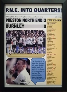 Preston North End 3 Burnley 0 - 2025 FA Cup fifth round - souvenir print - Picture 1 of 5
