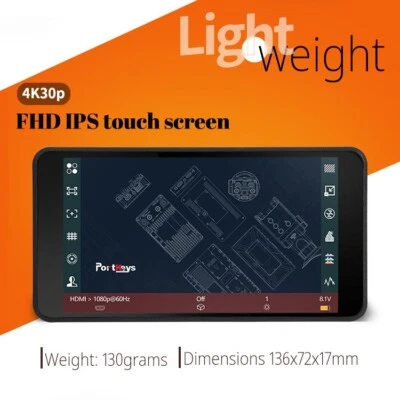 PT5 Camera Monitor HDMI Camera SLR 3D LUT 4K 30P 5-inch FHD IPS Touch Screen ot1 - Image 1 of 4