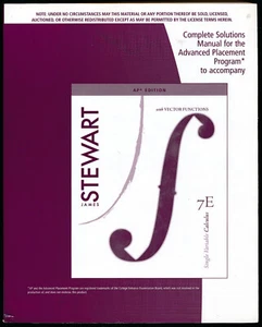 Complete Solutions AP Single Variable Calculus Vector Functions 7th Stewart - Bild 1 von 2