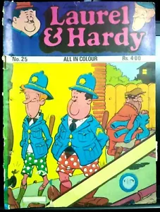 INDIA VINTAGE KIRAN ENGLISH COMICS - LAUREL & HARDY NO. 25 BY LARRY HARMAN - Picture 1 of 4