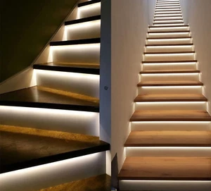 12V LED Stair Lights Indoor Staircase Aluminium LED STRIP Lighting 40" 26" 18" - Picture 1 of 8