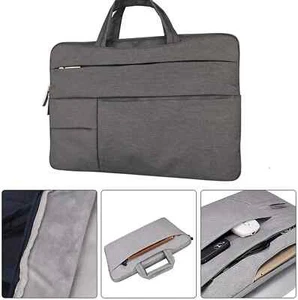 15.6" Inch Laptop Bag in Oxford Grey, Water & Scratch Proof, With Straps - Picture 1 of 4
