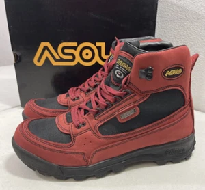 Asolo SkyRiser Field Hiking Boots Waterproof Red/Black AS-507M Men's (Pick Size) - Picture 1 of 9