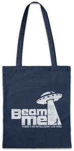 UFO Beam Me Stofftasche Einkaufstasche Pixel Area Beam Saucers Vril Gamer Alien - Picture 1 of 1