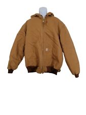 Carhartt Quilted Lined Duck Active Jacket XL Tall J140 Made in the USA Hooded