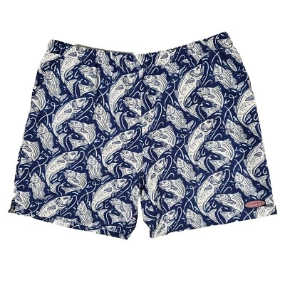 NWT Vineyard Vines Swim Trunk Mens XXL Fish Catch Chappy Harbor Blue - Image 1 of 4
