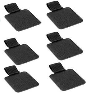 Stifthalter Selbstklebend,6 Pack Square Form Stiftschlaufe Halter Leder Elastisc - Bild 1 von 12