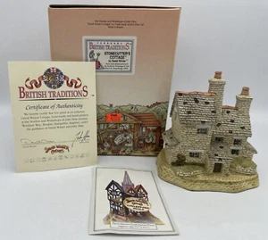 David Winter Cottages British Traditions Stonecutter's Cottage Vintage 1989 COA - Picture 1 of 6