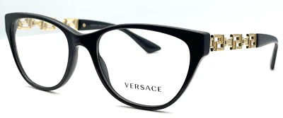 Versace VE3292 GB1 Black/Gold Cat-Eye Women's Eyeglasses - Image 1 of 4