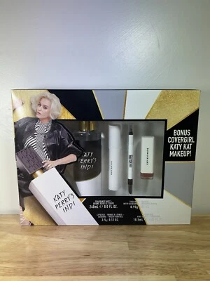 Katy Perry INDI 8 OZ Fragancia Bruma Maquillaje Set de Regalo 2017 Raro Covergirl Katy Kat Foto 1 de 2