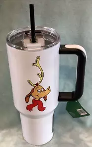 Acciaio inox bianco 40 oz nuovo. Bicchiere 2024 NATALE DR. Seuss manico nero - Foto 1 di 7