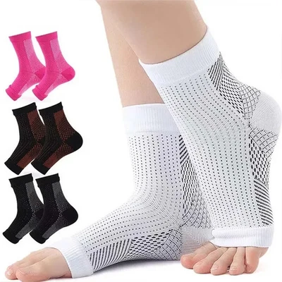 Compression Ankle Support Breathable Cotton Anti Fatigue Protective Sports Socks - Image 1 of 4