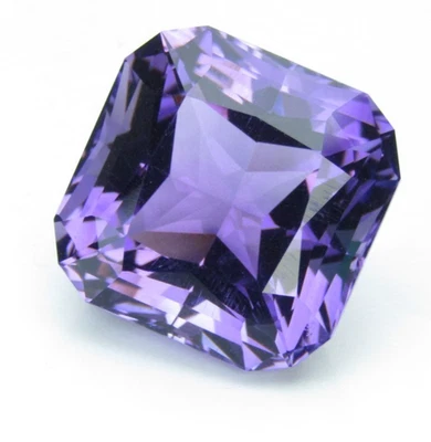 Hermosa piedra preciosa de corte radiante de moda de amatista púrpura natural de 20,15 quilates de 16,5 mm Foto 1 de 4