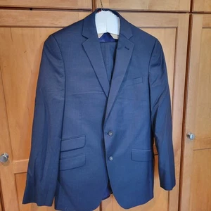 No Ordinary Joe 2-pc Suit by Ted Baker Blue 40L Jacket 34 x 31 Pants - Picture 1 of 8