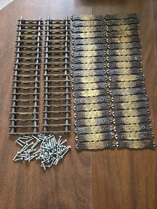 40 used Vintage Brass Amerock Carriage House DRAWER Handle Pulls Backplates 3" - Picture 1 of 24