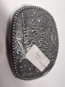 1991 Hesston National Finals Rodeo Belt Buckle (Unopened) A195 - Imagen 1 de 2