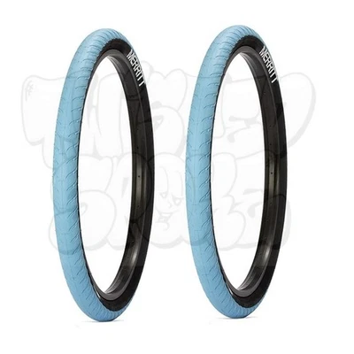 PAR de neumáticos de bicicleta Merritt Option BMX Wheelie con pared giratoria 29 x 2,5 tacón de alquitrán azul Foto 1 de 2