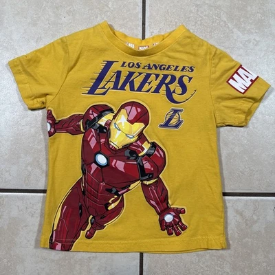 Футболка Los Angeles Lakers NBA Marvel Ironman 1 1/2 - 2 года малыш Леброн - Изображение 1 из 4