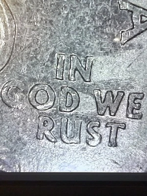 2005-P Kansas State Quarter "IN GOD WE RUST" Strike Through Grease Error - Image 1 of 3