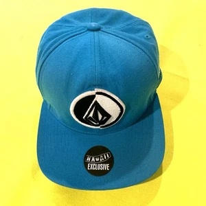 Volcom Hawaii Exclusive Snapback Hat Cap Blue Black White LNWOT Rare - Picture 1 of 10