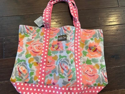 Bolso de Playa de Lona MATILDA JANE Happy Free Rosa Azul/Gris Floral Foto 1 de 3