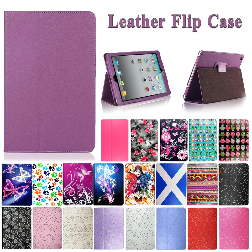 Leather Flip Smart Stand Case Cover For Apple iPad 2 3 4 9.7 2017 Air 1st Gen - Image 1 of 1
