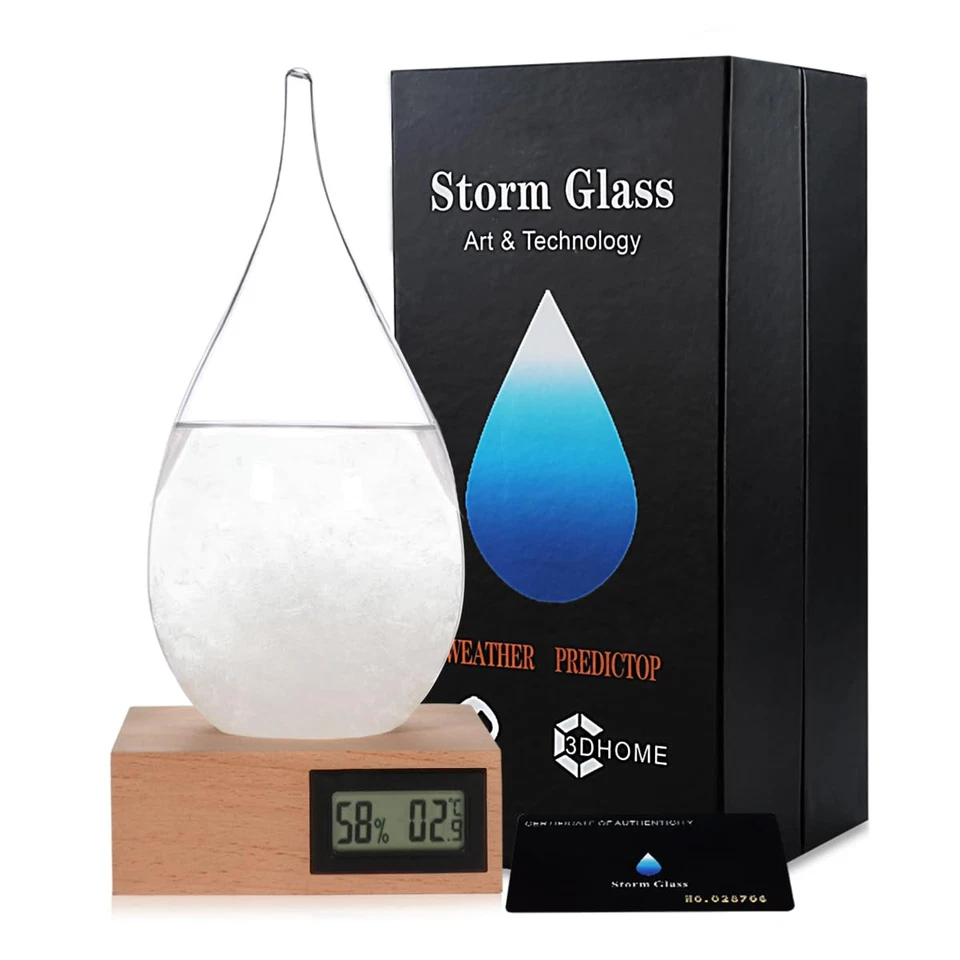 Sturmglas Mode Kreative Wassertropfen Glas Barometer Wettervorhersage Flasche... - Bild 1 von 1