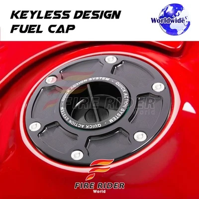 Tapa de tanque de combustible negra de liberación rápida para Ducati Multistrada 1200 15 16 17 Foto 1 de 4