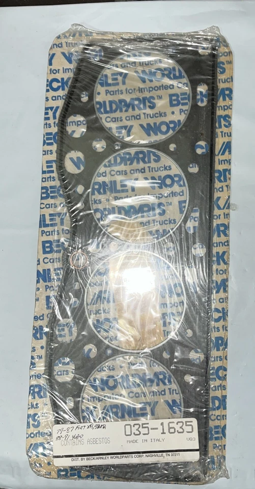 Beck/Arnley 035-1635 Head Gasket Fit 79-87 Fiat X1/9,Strada 88-91 Yugo 4 Cyl - Image 1 of 2