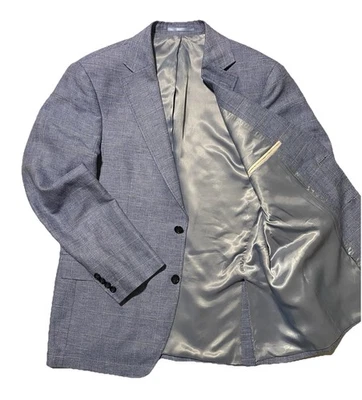 Chaqueta Abrigo Deportivo Charles Tyrwhitt Calce Ajustado Ventana Hombres Mezcla de Lino Talla 40S Usado en Excelente Condición Foto 1 de 4