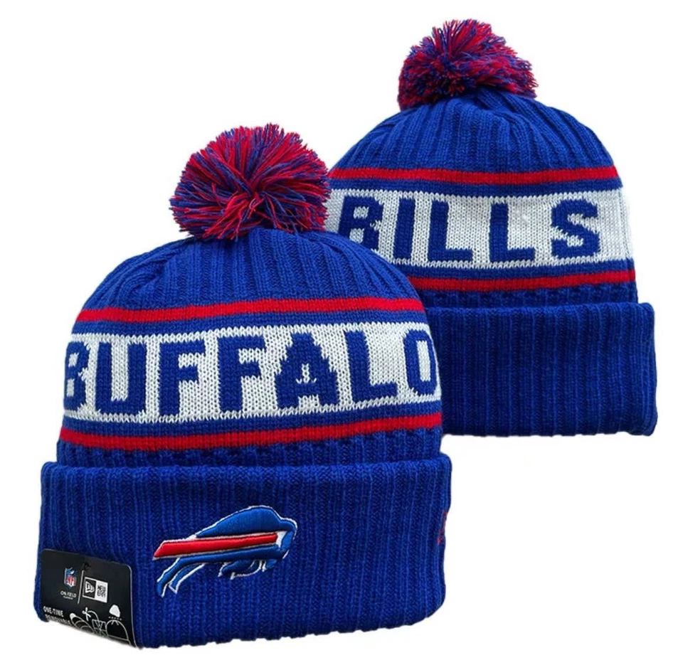 Buffalo Bills Gorro Gorra Azul Nueva Era Pom Invierno Josh Allen Mafia Puño Tejido Foto 1 de 1