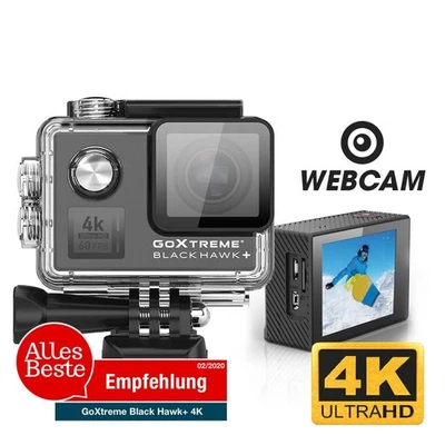 GoXtreme Black Hawk + Actioncam 4K 60pfs HDMI wasserfest bis 60m schwarz - Bild 1 von 4
