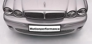 Jaguar X-Type Front Silver Stainless Steel Lower & Upper Wire Mesh Grill Grille - Picture 1 of 2