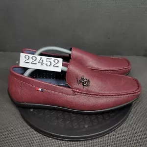 Beverly Hills Polo Club Tony Loafers Mens Sz 10.5 Burgundy Black Slip On Shoes - Picture 1 of 9