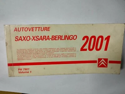 Manuale Officina CITROEN 2001  SAXO XSARA BERLINGO  Prontuario tascabile  - Immagine 1 di 4
