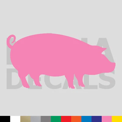 MANA DECALS Pig Vinyl Die Cut Decal Sticker - Swine Hog Animal Pet