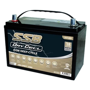12V Deep Cycle (AGM) Battery Solar Caravan 4WD Marine motorhome 130AH HVT86D - Picture 1 of 3