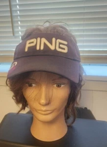 Sombrero visera de golf Ping G15 negro blanco ajustable bordado bambú carbón - Imagen 1 de 9