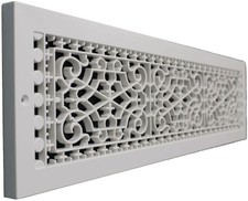 White Victorian Base Board Resin Decorative Cold Air Ventilation Return Grille