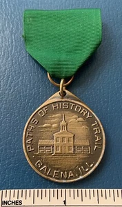 Vintage PATHS OF HISTORY TRAIL Galena Illinois Boy Scout Award MEDAL BSA Badge - Picture 1 of 4