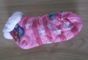 GIRLS' TROLLS WORLD TOUR SLIPPER SOCKS - FAUX FUR LINED - SIZE 9-11 - NWT - Picture 1 of 5