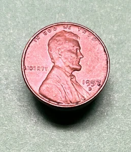 1957 D Lincoln Cent with Double Date and Clogged Letter in Liberty. - Picture 1 of 5