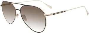 John Varvatos Sunglasses V535 Matte Black Gold / Brown Gradient -Made in Japan - Picture 1 of 6