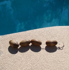 Nautical Wooden Floats 4 - 6 1/2" x 3 1/2" Fish Net Floats Oregon Coast