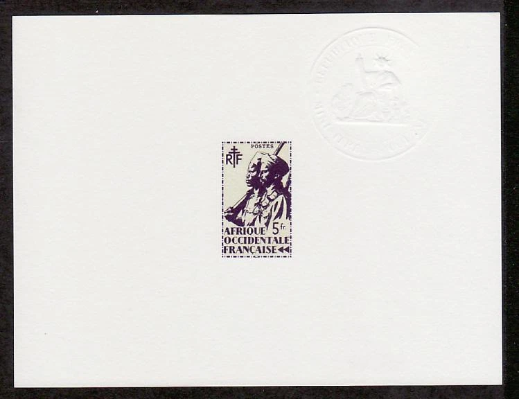 Fr. África Occidental Sc32 Militar, Soldado Colonial, Prueba de Lujo. Foto 1 de 1