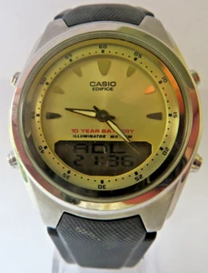Casio Edifice Men's EFA-109 Analogue-Digital Watch Gold Dial Colour - Picture 1 of 1