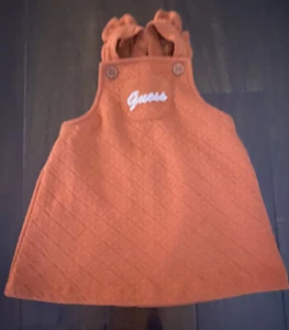 Guess kids dress romper orange rustic red heart printed size 3T - Picture 1 of 7